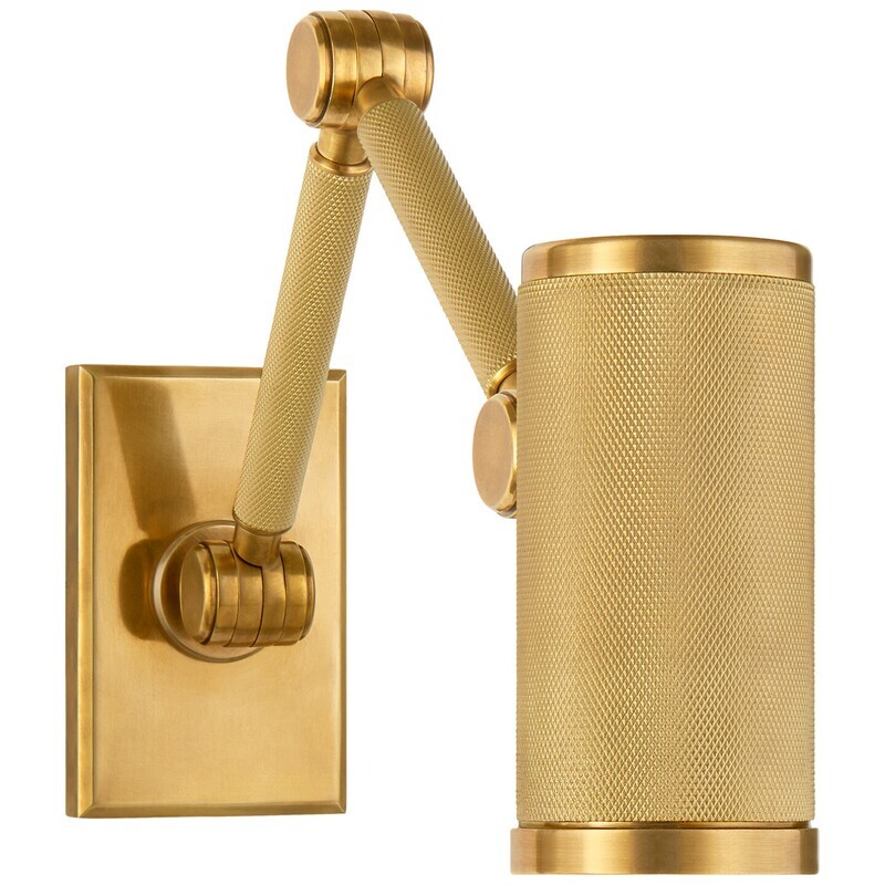 RL 2721NB Barrett Mini Double Arm Bed Light in Brass