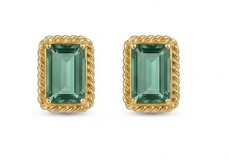 Earrings- OAK 1.62cts Tourmaline, 18k Earrings- OAK 1.62cts Tourmaline, 18k