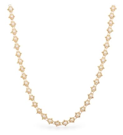 Necklace- Textile Freshwater Pearl, 18k, 16-18"