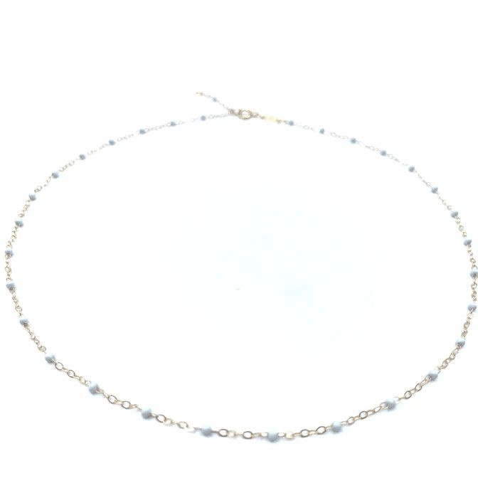 Dotsy Necklace 14k GF-, Color: Snow