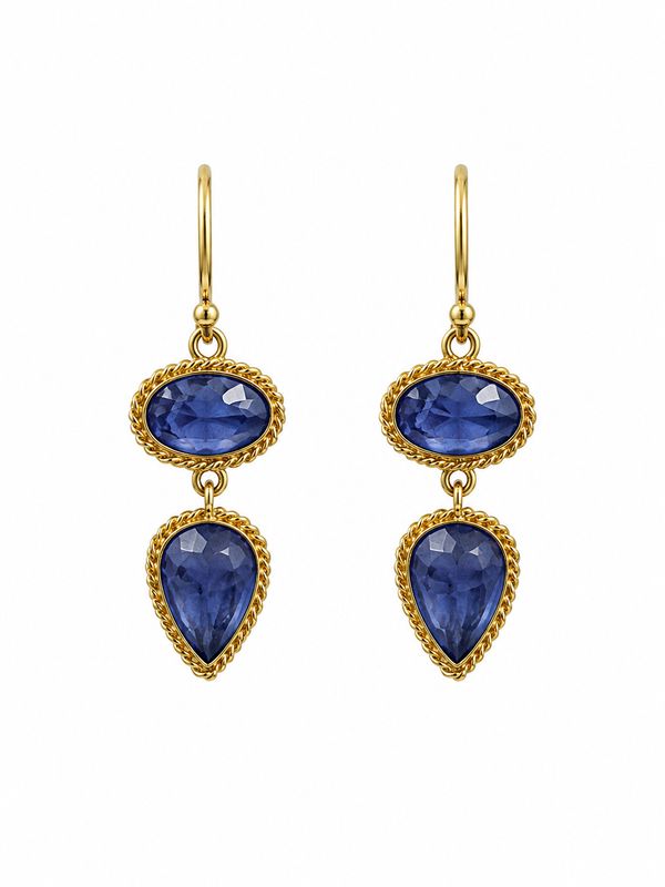 Earrings- OAK Tanzanite 4.32ct, 18k Earrings- OAK Tanzanite 4.32ct, 18k