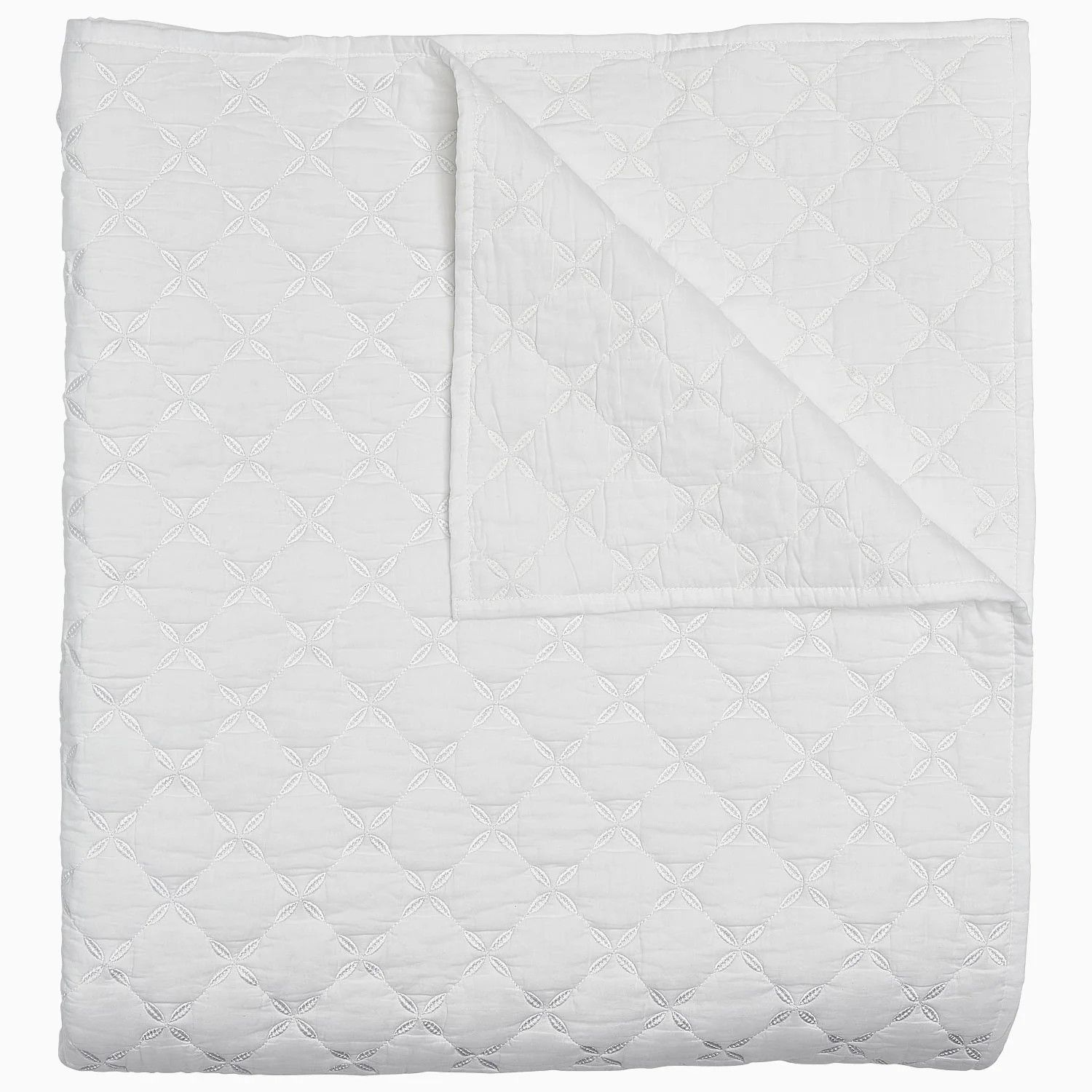 Layla Coverlet- Queen, Color: White