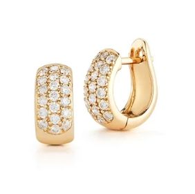 Earrings- Large Huggies YG 14k .51 ct diamonds