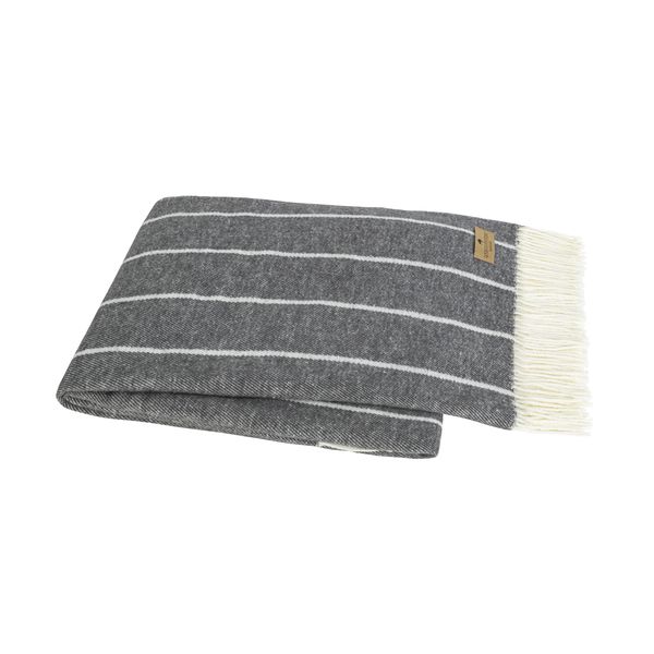 Fiji Stripe Throw-, Color: Charcoal
