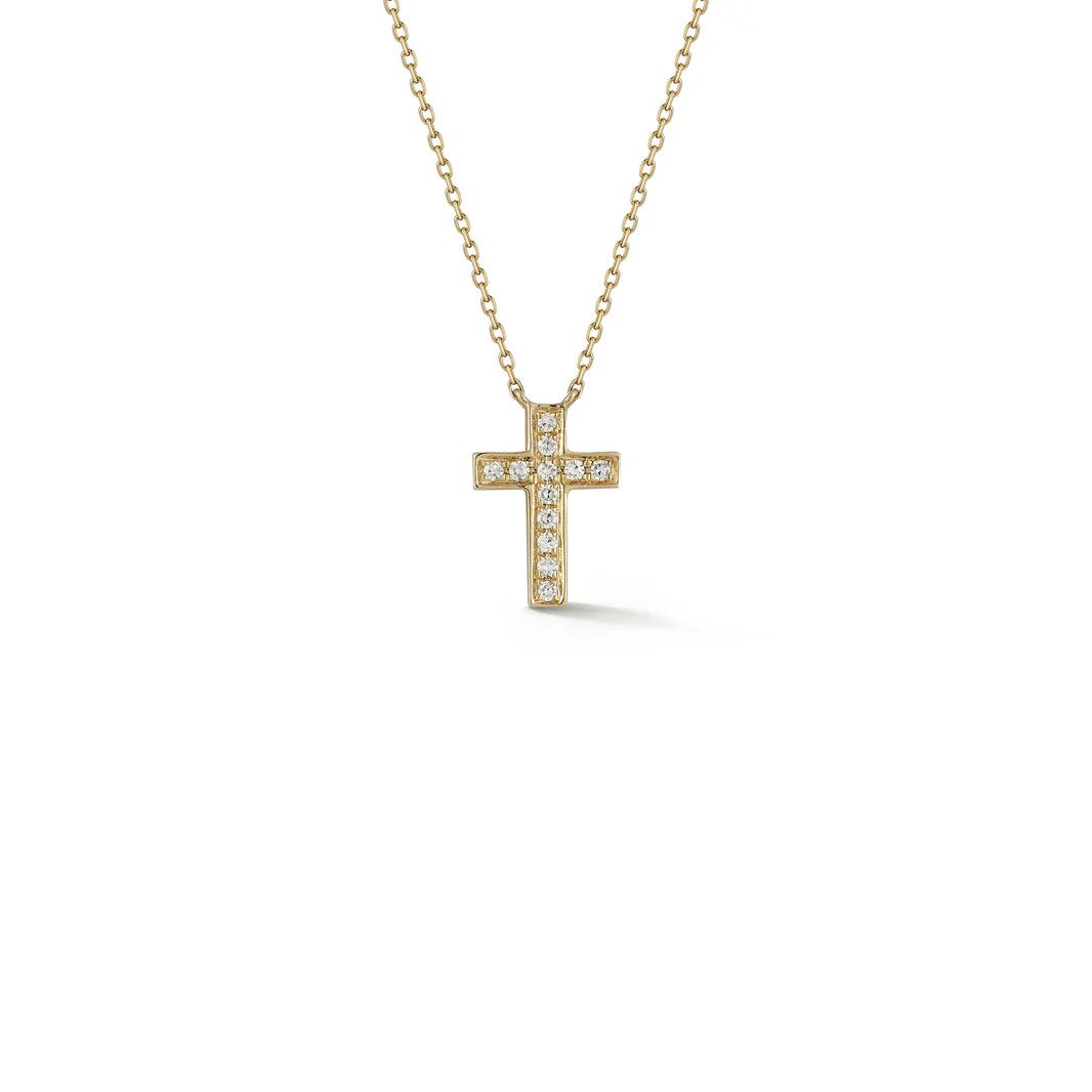 Necklace- DRD Diamond Cross- YG