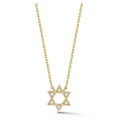 Necklace- Star Of David YG, 16"