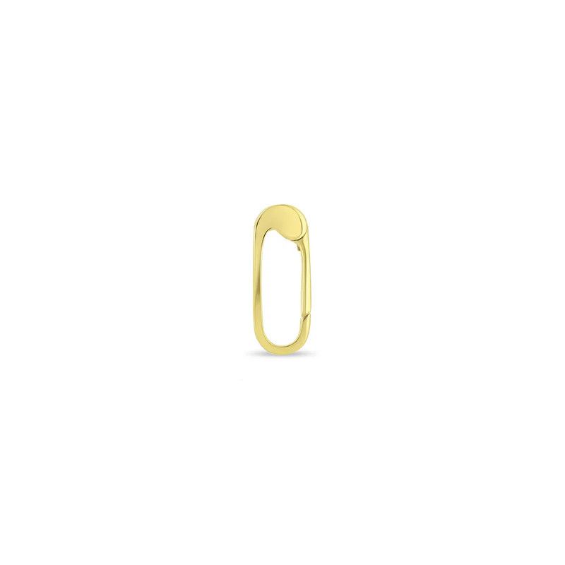 Enhancer- 14k Med Oval Charm Push Lock