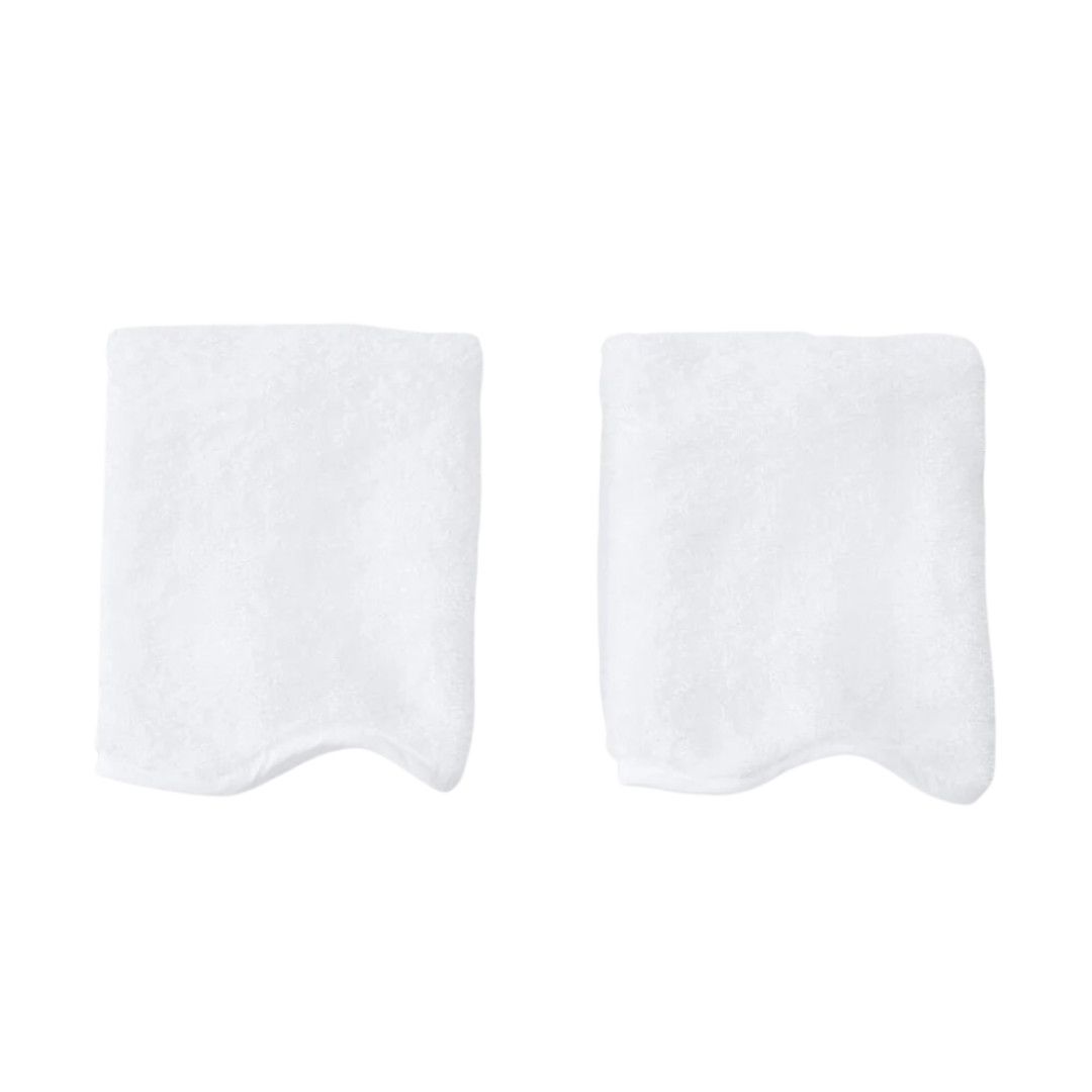 Scalloped Washcloths, Pair-, Color: White