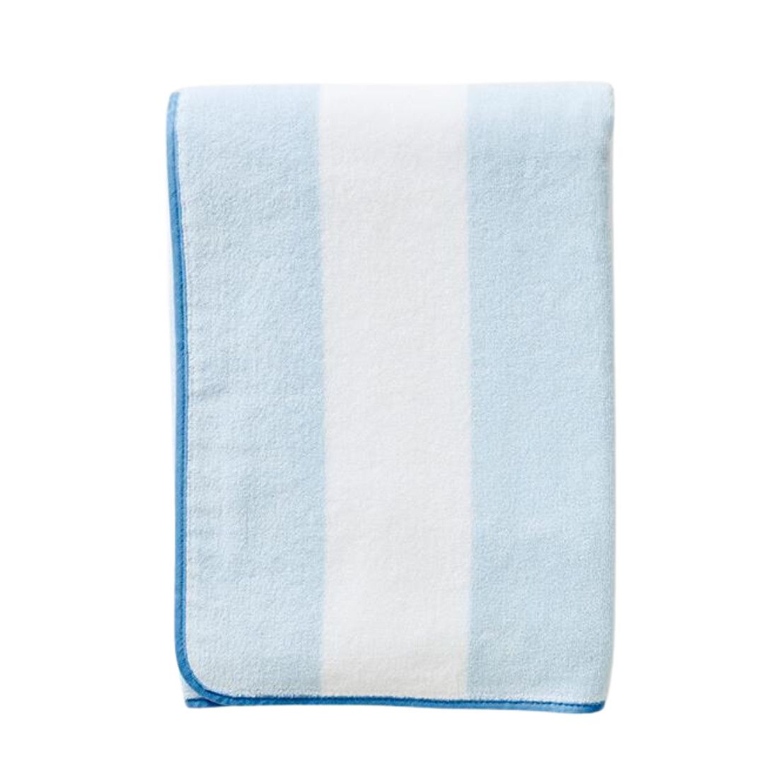 Beach Towel-, Color: Light Blue Stripe