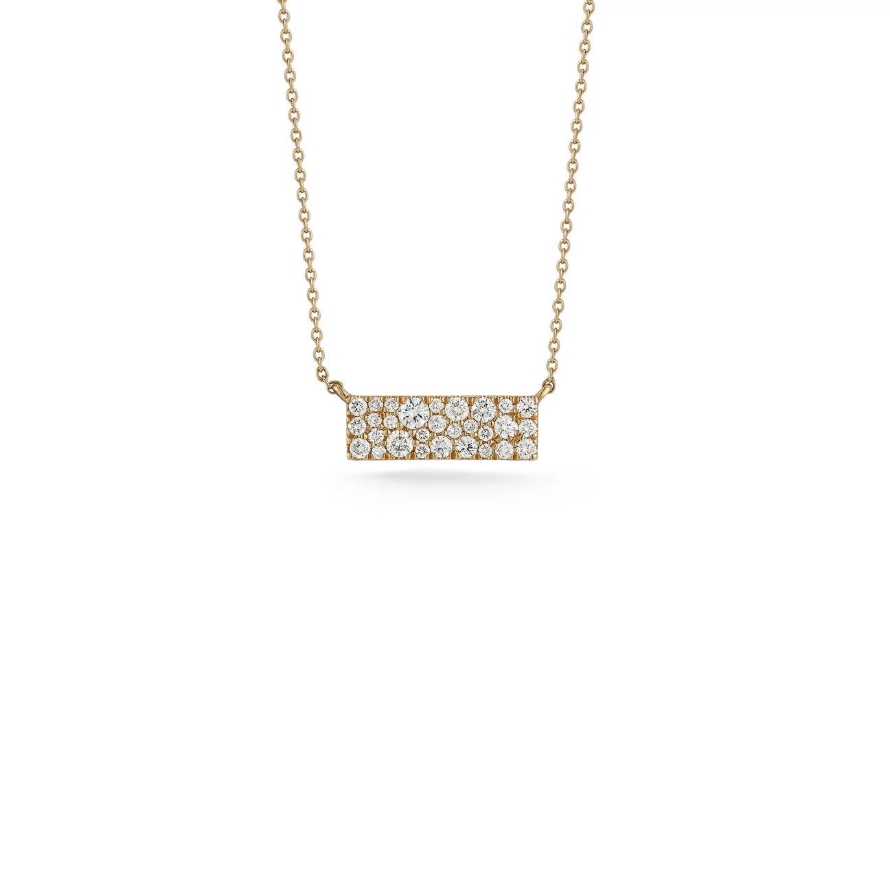 Necklace- Sylvie Rose Large Dia Bar YG, 16-18in.