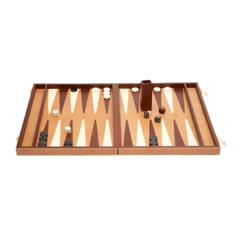 Grantham Backgammon Set, Beige/Camel