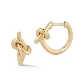 Earrings- Nana Bernice Knot Huggies YG