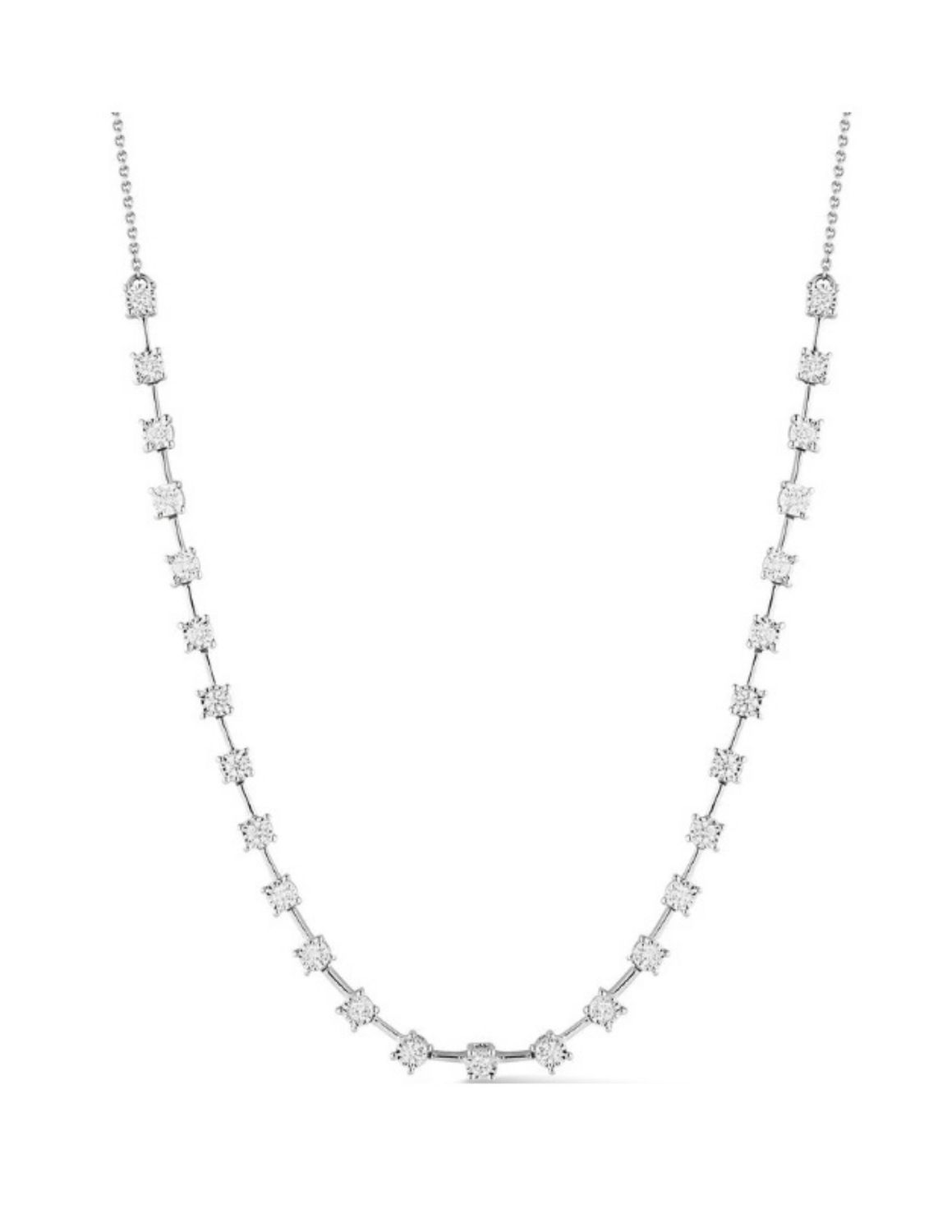 Necklace- Ava Bea Interval Tennis in WG, 16-18"