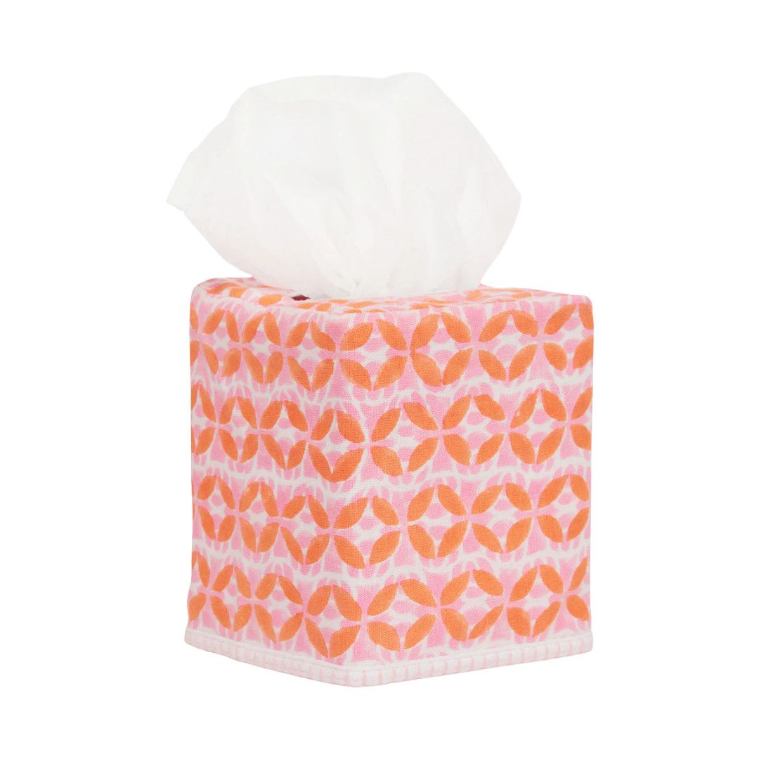 Tissue Box Cover-, Pattern: Ambar Pink