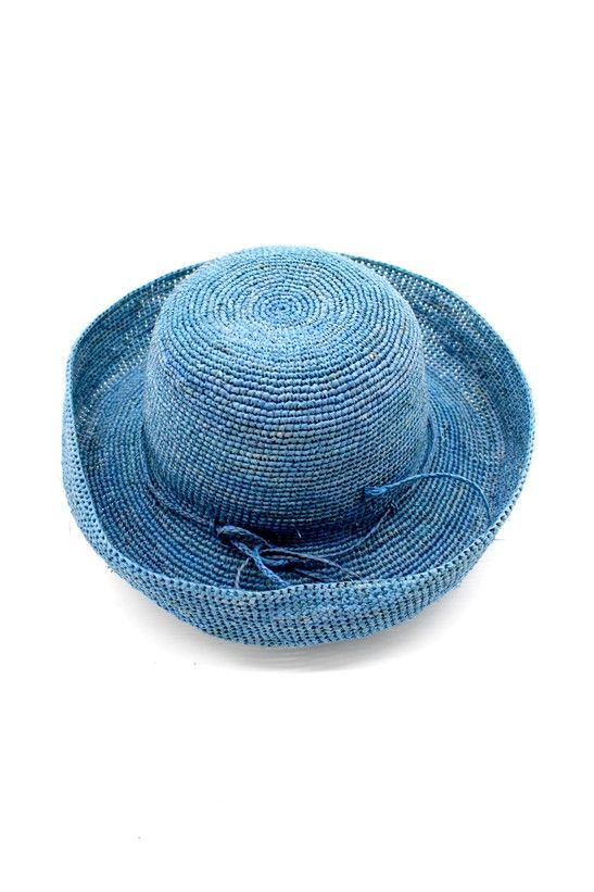 Hat- 3" Leor Crochet Sun-, Color: Denim