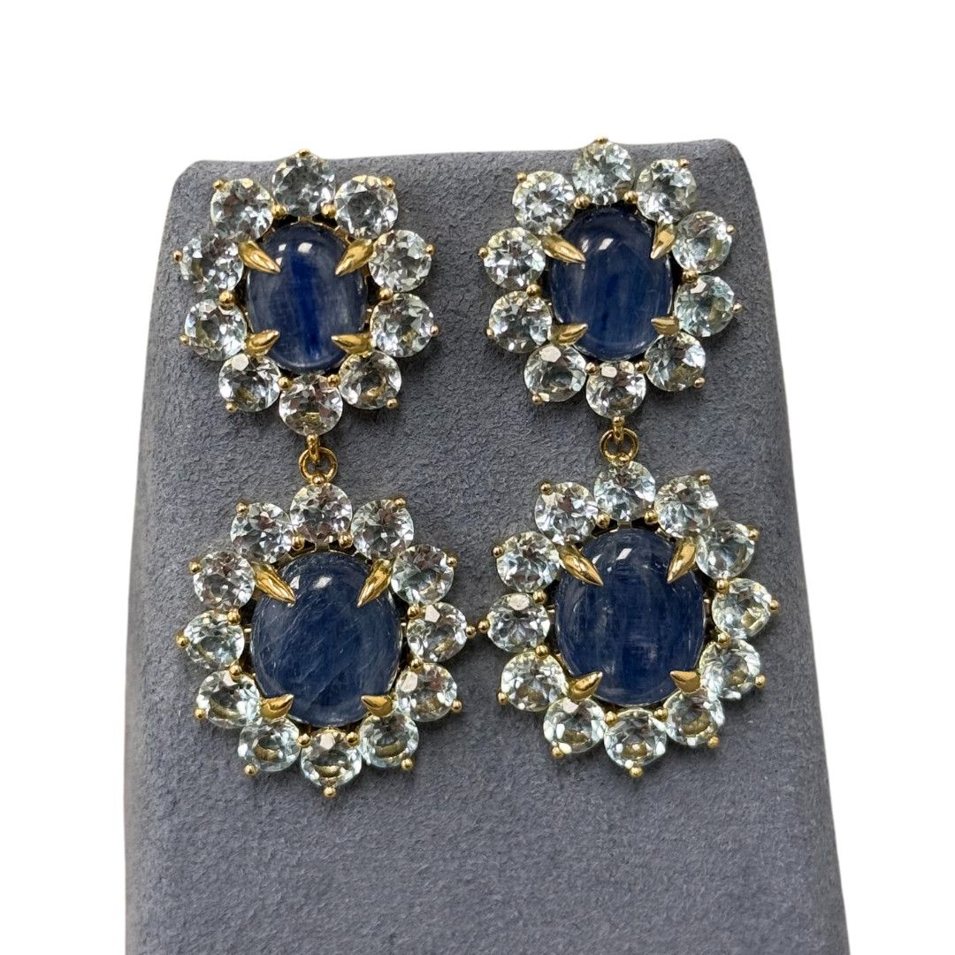 Double Oval GP-, Color: Kyanite / Blue Topaz