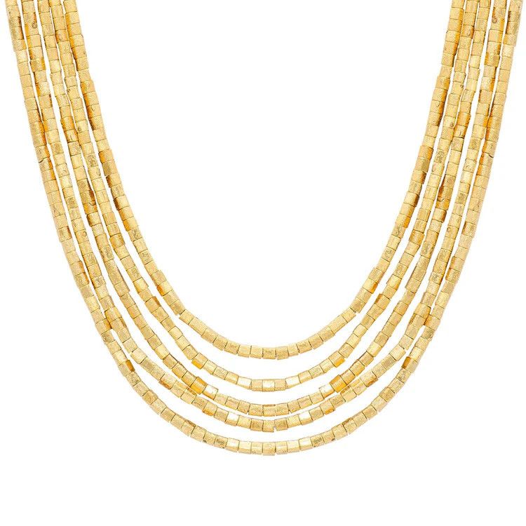 Necklace- Amunet 18k GP Cubic Beads