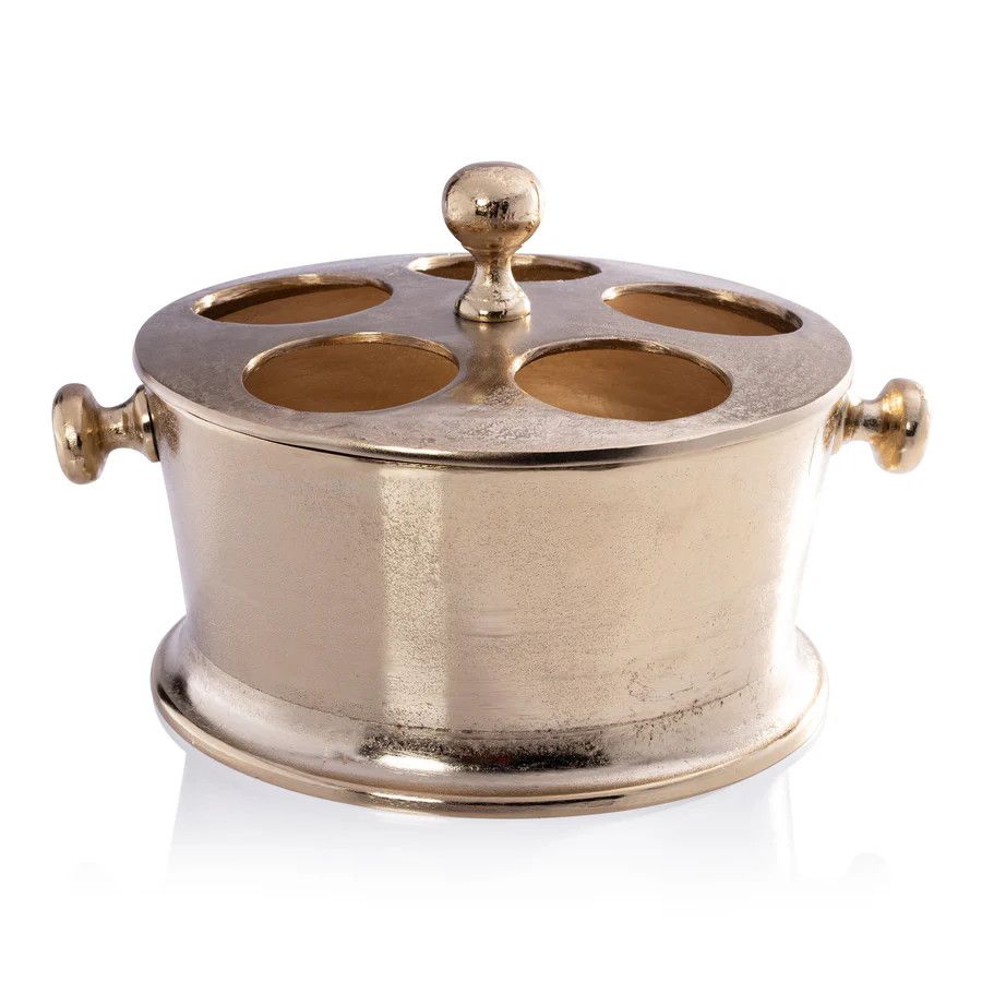 5 Bottle Wine Holder- Gold