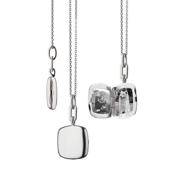 Locket- SS 9/16" Slim Cushion Viv Locket, 18" Chain
