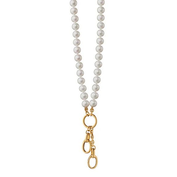 Necklace- 185 YG 18" Pear w.  Charm Enhancer