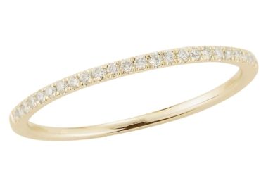 Ring- Sylvie Rose Slim Ring 14k YG  0.13ct, sz 7.5