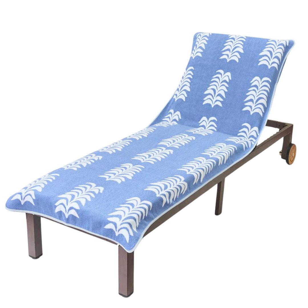 Pool Lounge Cover-, Color: HC Blue w. Wht