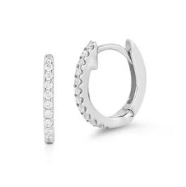 Earrings- DRD Medium Huggies WG