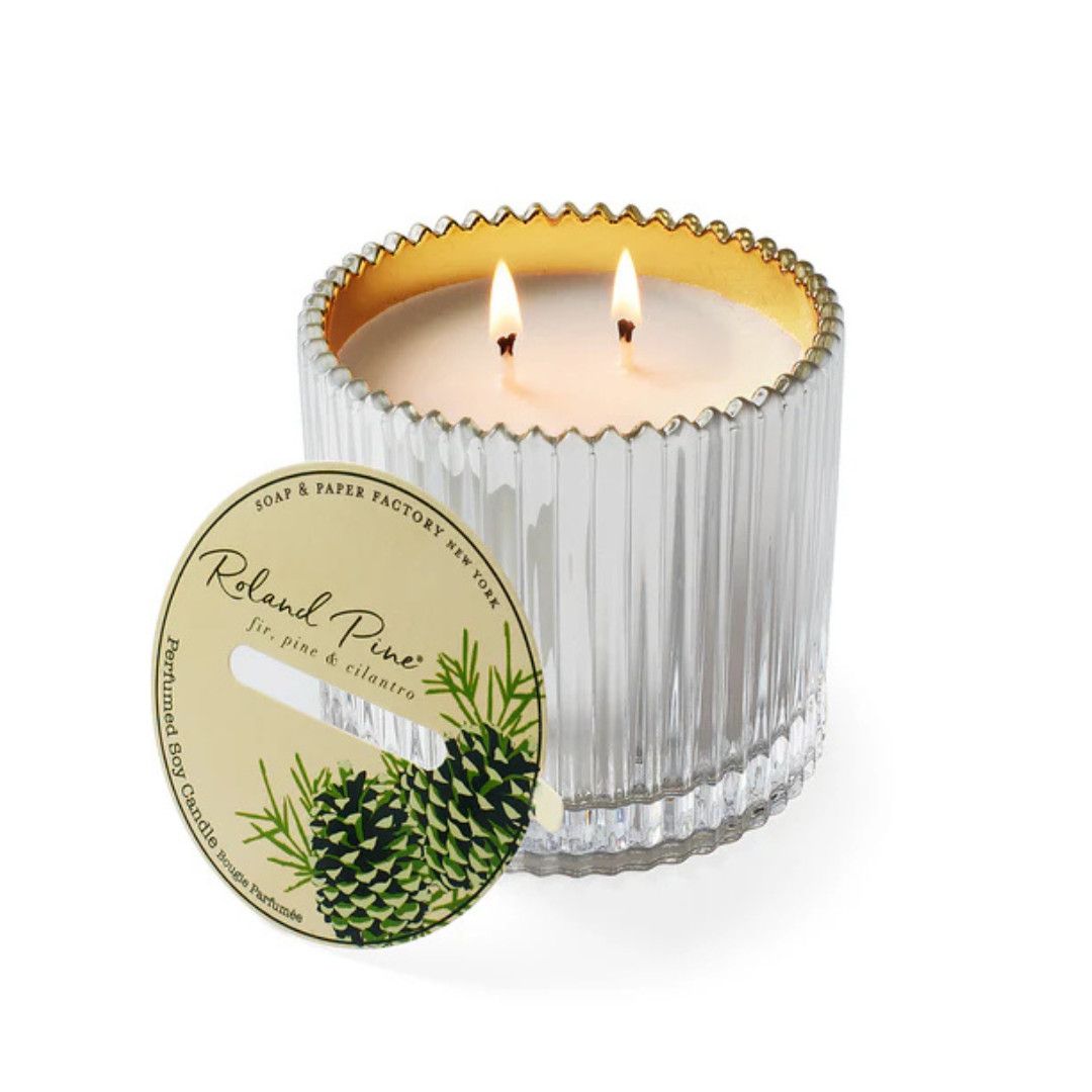 Roland Pine Silver/Gold 2-Wick Candle