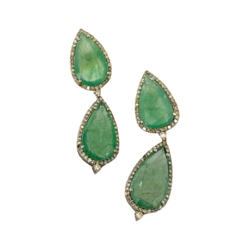 Emerald Double Teardrop