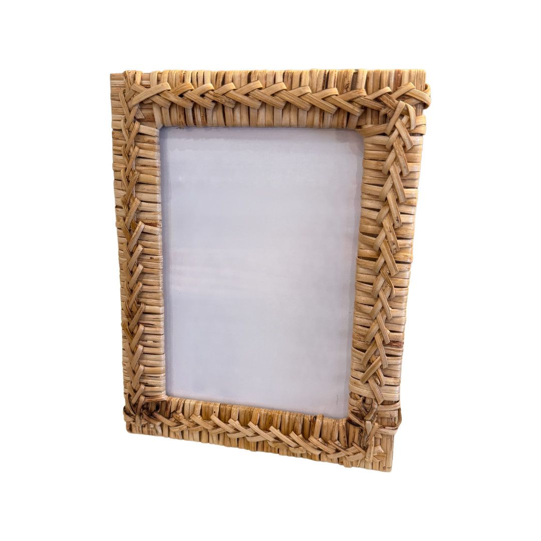 Rattan and MDF Photo Frame