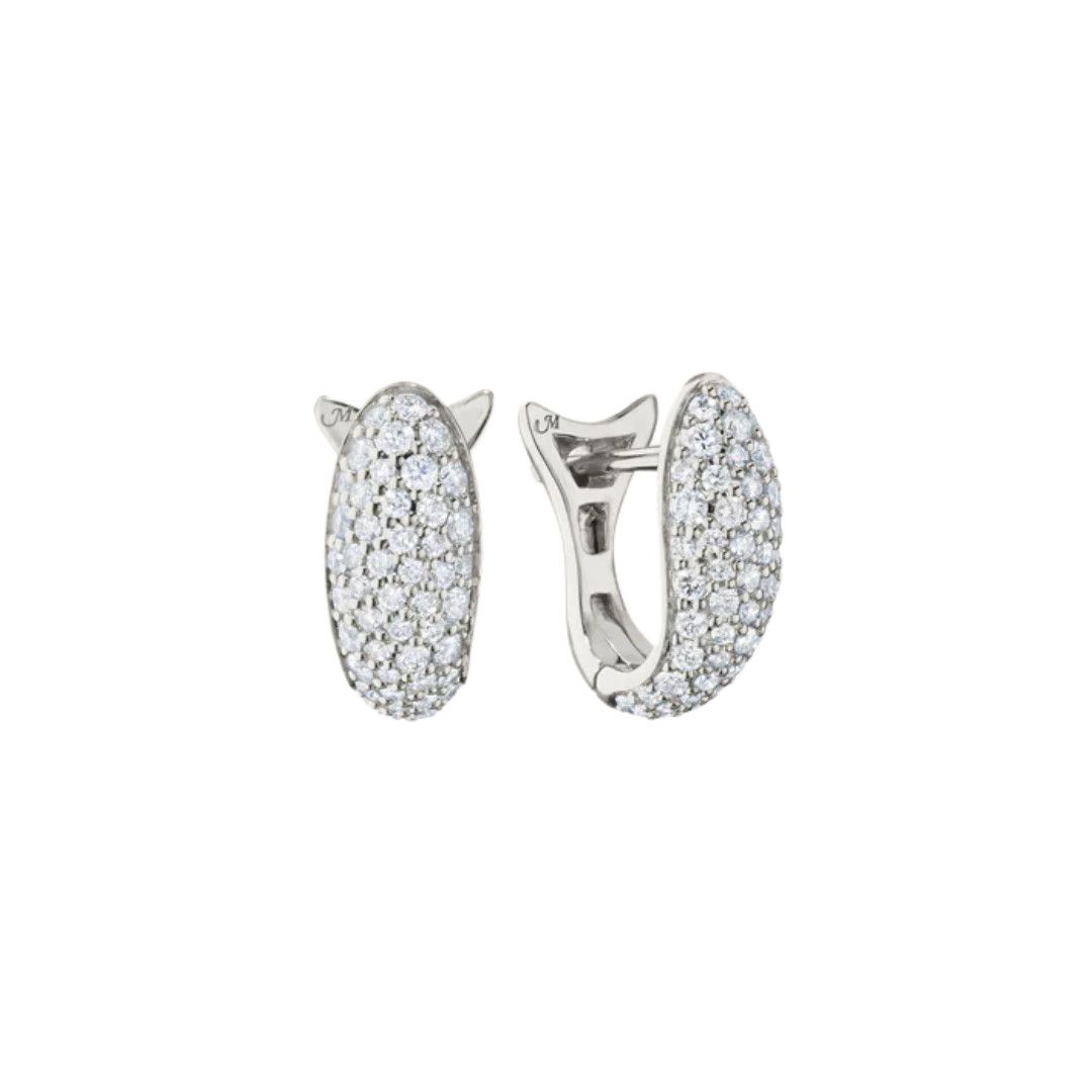 Earrings- SS Pave White Sapphire Fish