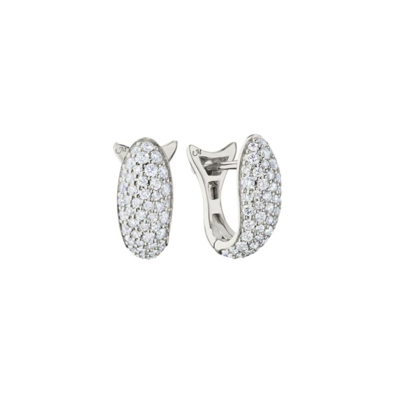 Earrings- SS Pave White Sapphire Fish