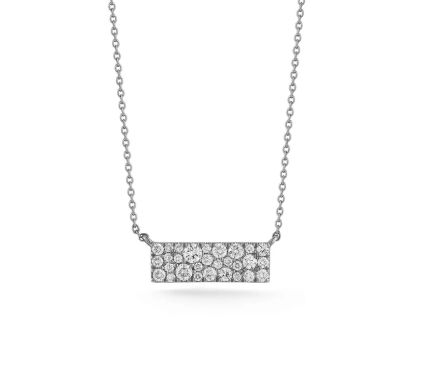 Necklace- Sylvie Rose Large Dia Bar WG, 16-18"