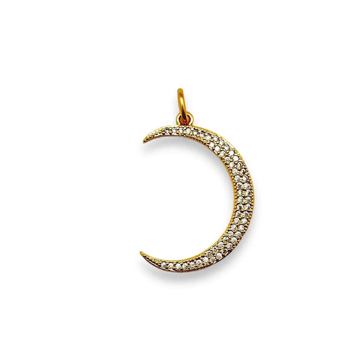 Charm- Crescent Moon Pave