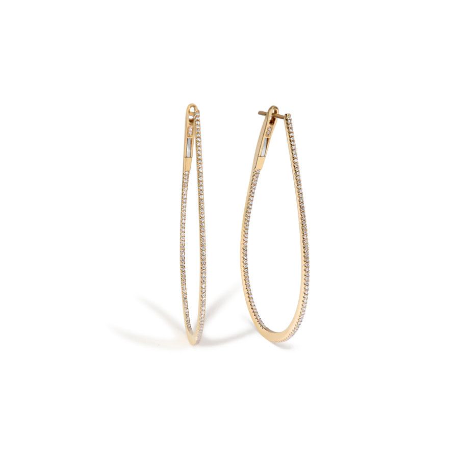 Aura Teardrop Hoops 18k