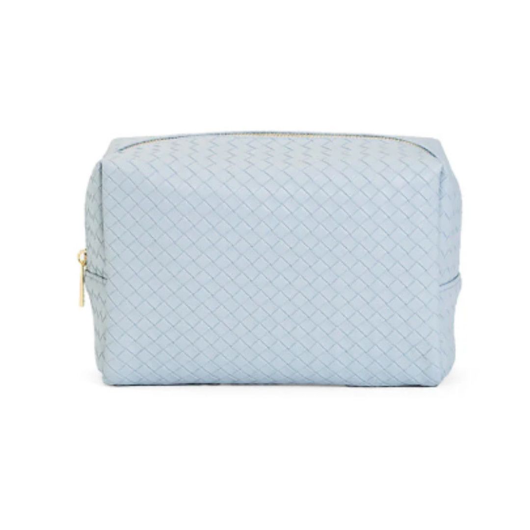 Luxe Cosmetic Bag-, Pattern: Woven Surf