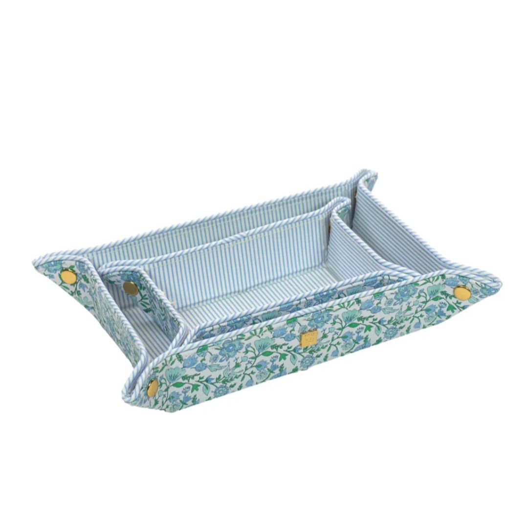 Luxe Tray Set/2 -, Pattern: Hamptons