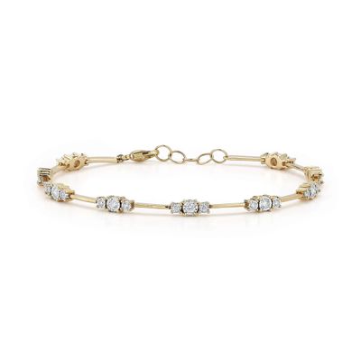 Bracelet- Ava Bea Spaced Tennis .52ct YG
