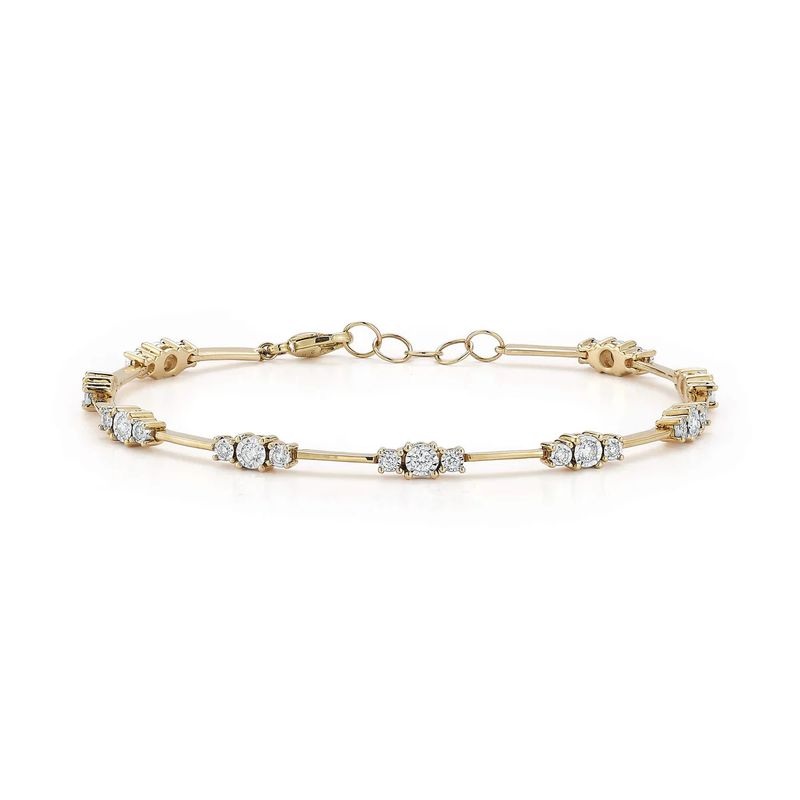 Bracelet- Ava Bea Spaced Tennis .52ct YG