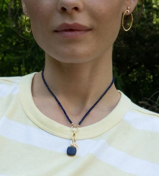 Necklace- 18k Blue Sapphire 18"