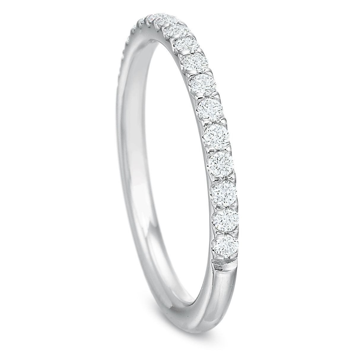 CF Band- Shared Prg, Half, Rd, Plat, .25ct