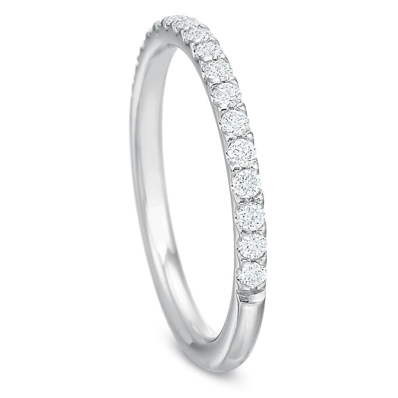 CF Band- Shared Prg, Half, Rd, Plat, .25ct