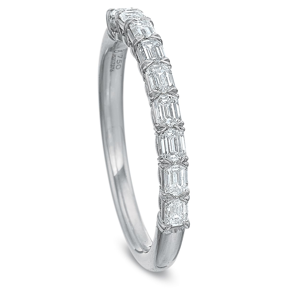 Petite GA Band, 9 EC, Plat, .54ct