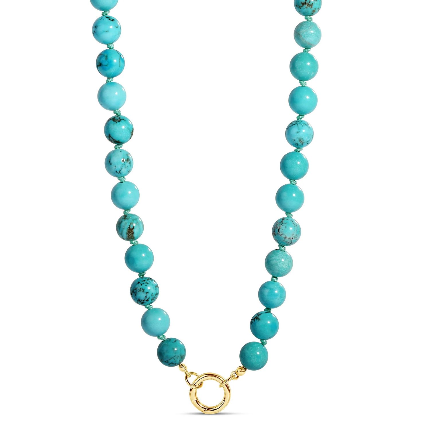 Necklace- Turq Push Clasp