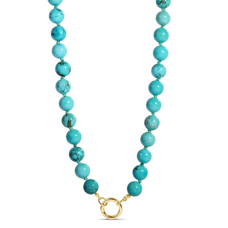 Necklace- Turq Push Clasp