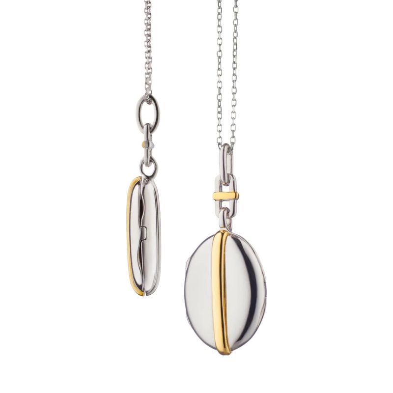 Locket- Two Tone Oval Tess