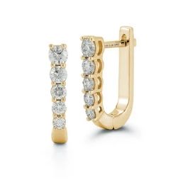 Earrings- Ava Bea Med Grad U Hoop, .47ct