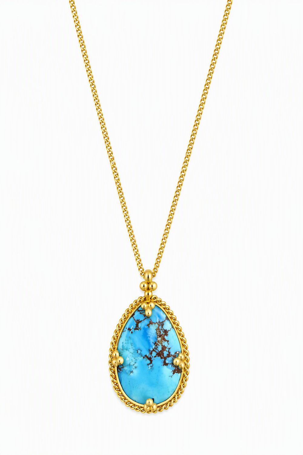 Necklace- OAK Turq, 3.24ct, 18k, 16-18"