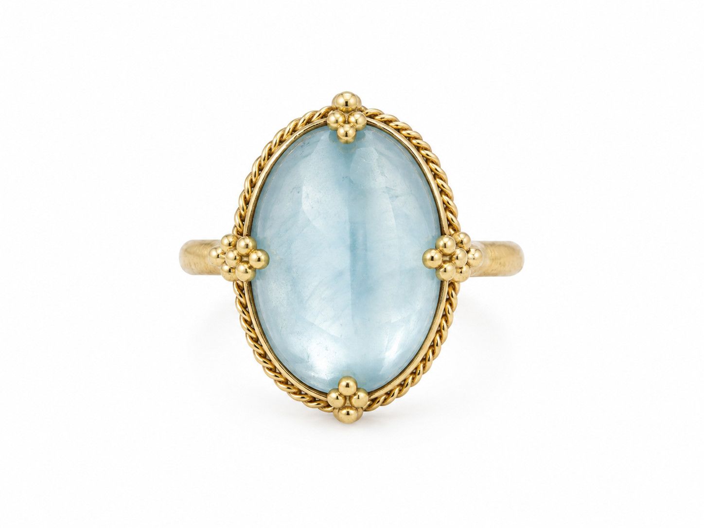 Ring- OAK Aqua, 6.77ct, 18k, sz 6.5