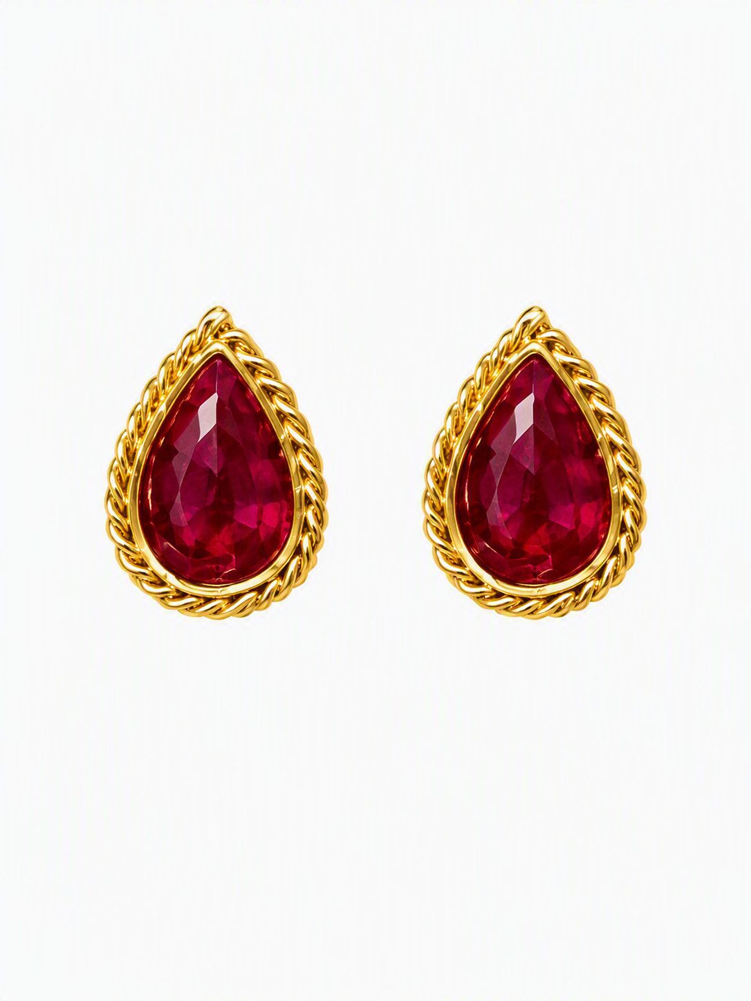 Earrings- Studs, Ruby, 1.49ct, 18k